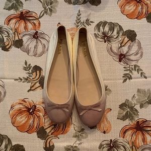 Prada Two-Tone Patent Leather Ballet Flats